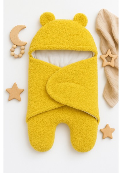 0-12 Ay Aralığı Peluş Welsoft Kumaş Kundak Bebek Battaniye