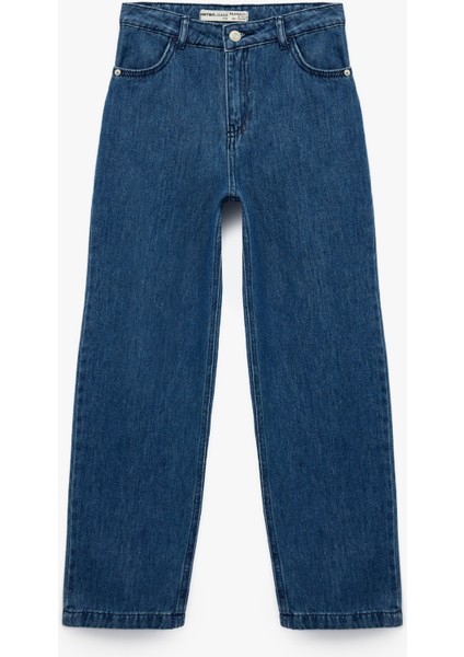 Pamuklu Rahat Kesim Denim Pantolon