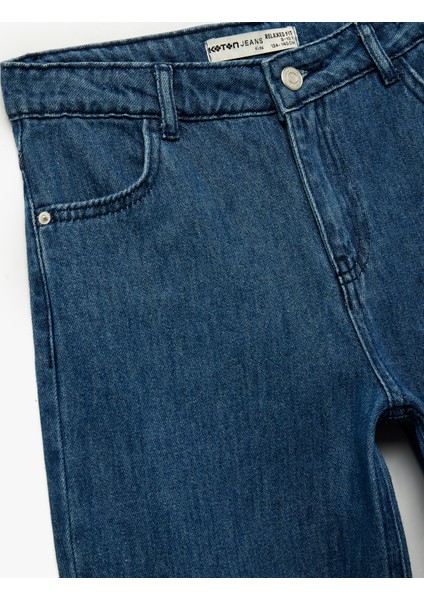 Pamuklu Rahat Kesim Denim Pantolon modelleri