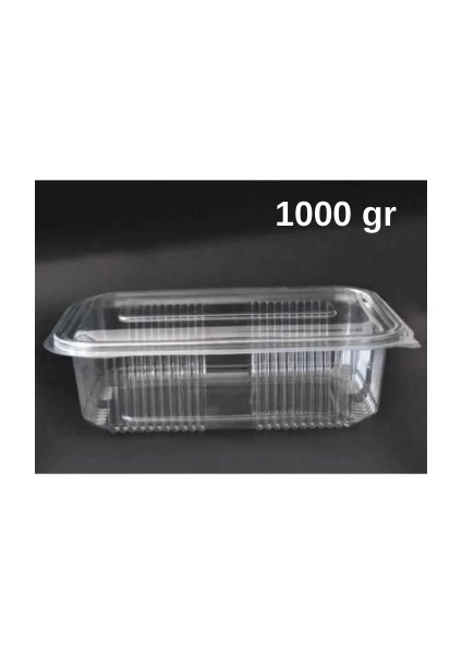 Plastik Sızdırmaz Kap 1000 gr cc Kullan At Plastik Kapaklı Kase 50 Adet