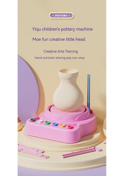 Çocuk Çömlek Makinesi Oyuncak Seti Diy Boyalı Çizim Çömlek Makinesi (Yurt Dışından) fiyatları