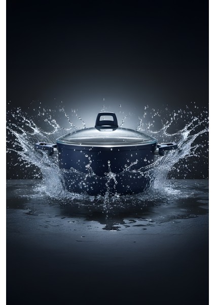 Castella Serisi 10 Parça Granit Tencere Seti – 4 mm Kalınlık, Pyrex Kapaklı LACİVERT fırsatları