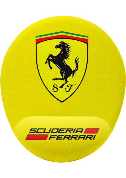 Formula 1 Ferrari Kaymaz Buruşmaz Kırılmaz Bilek Destekli Mouse Pad