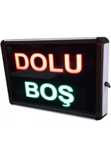 220V Ac Anahtarlı Renkli Ledli Dolu & Boş Tabelası (Kasa: 26X20 Cm)