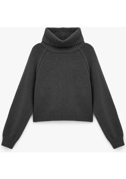 Uzun Kollu Dikiş Detaylı Balıkçı Yaka Triko Kazak modelleri