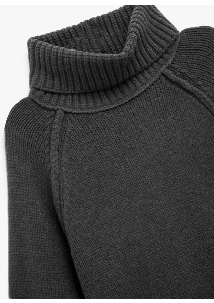 Uzun Kollu Dikiş Detaylı Balıkçı Yaka Triko Kazak indirimleri