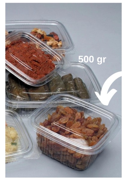 Plastik Sızdırmaz Kap 500 gr cc Kullan At Plastik Kapaklı Kase 50 Adet fiyatları
