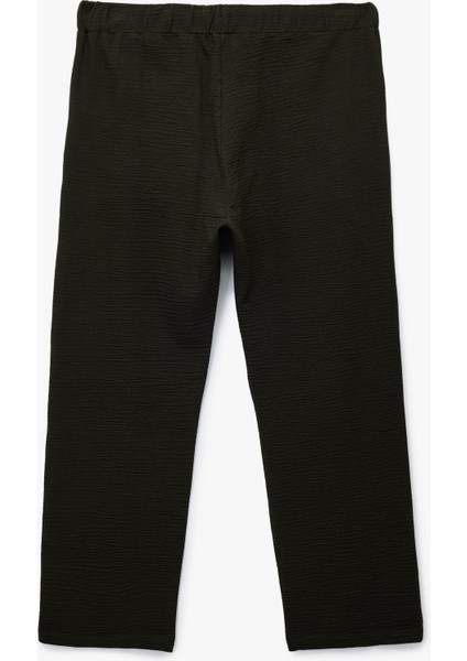 Pamuklu Dokulu Cep Detaylı Beli Bağcıklı Eşofman Altı fiyatları