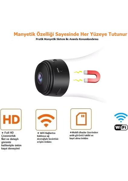 Full Hd Wifi Mini Güvenlik Kamerası Uzaktan Izlenebilir fırsatları
