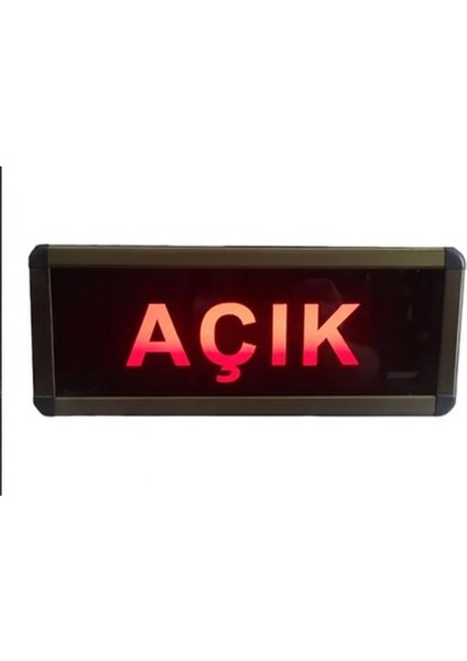 220V Ac Anahtarlı Açık Tabelası (Kasa Ölçüsü: 12X30 Cm)