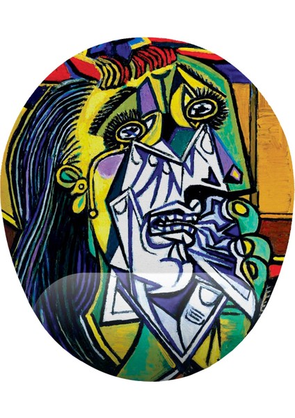 Picasso Tablo Kaymaz Buruşmaz Kırılmaz Bilek Destekli Mouse Pad