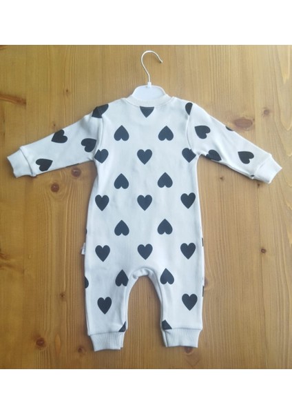 Mini Love Kalp Desenli, Nakışlı Pamuk Bebek Tulum – Uzun Kollu modelleri