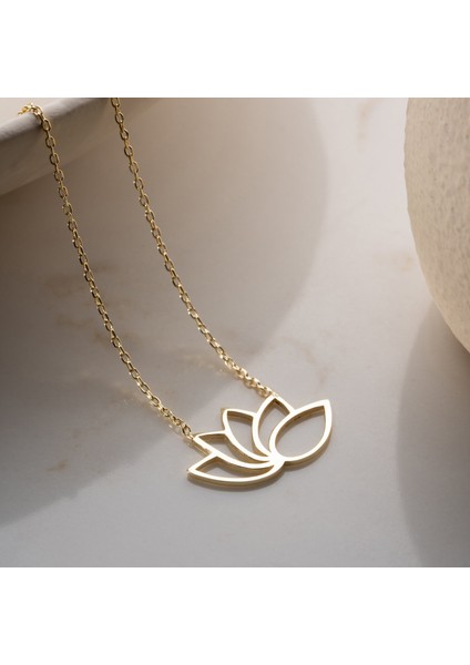 925 Ayar Gümüş Modern Lotus Çiçeği Kolye fiyatları