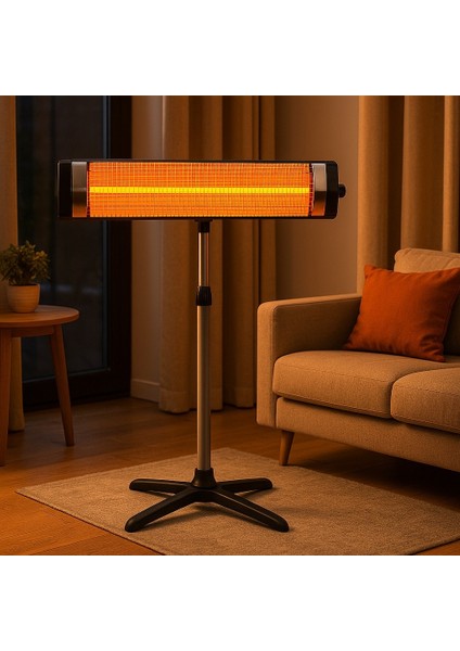 Duvar Tipi Infrared Isıtıcı Ufo Soba 3000 Wat DN3032 Ayaklı Isısını Kendi Ayarlar Havayı Kurutmaz