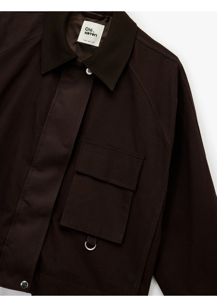 Oversize Çıtçıt Düğmeli Cep Detaylı Fermuarlı Mevsimlik Ceket modelleri