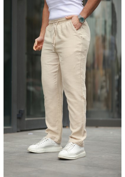 Keten Bağcıklı Jogger Pantolon fiyatları