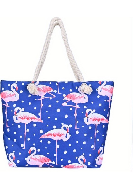 Tcherchı Flamingo Desenli, Seyahat Saklama Plaj Çantası (Yurt Dışından)