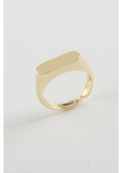 Sepetim Isim Yazılabilir Metal Yüzük-Sarı