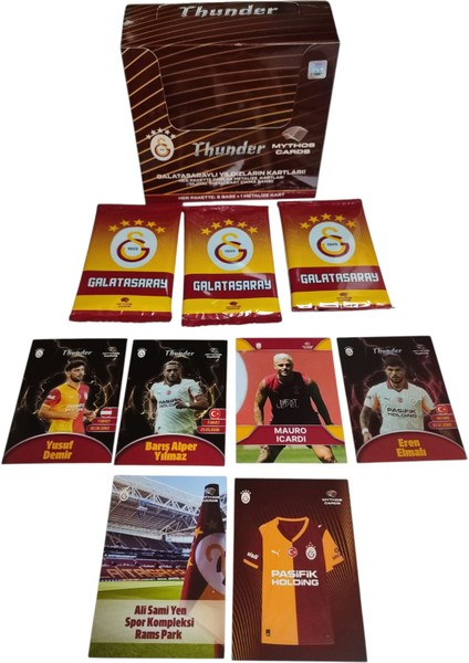 Galatasaraylı Yıldızların Kartları | 1 Jelatinli Paket 6 Kart| Metalize ve Dijital Imzalı Kart Şansı Oyun Kağıtları