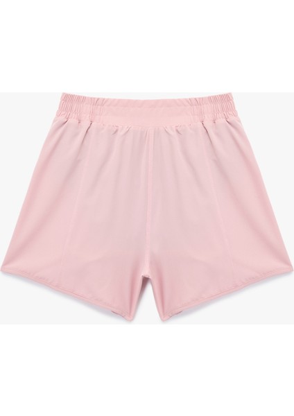 Yüksek Bel Cep Detaylı Rahat Kalıp Spor Şort