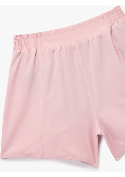 Yüksek Bel Cep Detaylı Rahat Kalıp Spor Şort modelleri