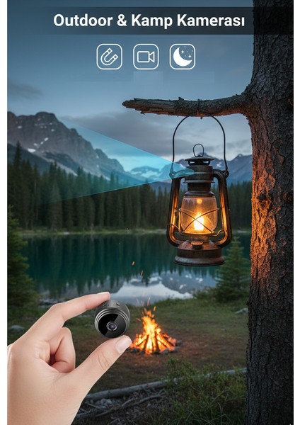 Kablosuz Mini Outdoor Kamera Hd 1080P Wi-Fi Bağlantılı Kamp ve Seyahat Kamerası fiyatları