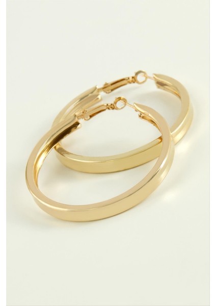 Sepetim Kare Düz Halka Küpe 6 Cm-Sarı fiyatları