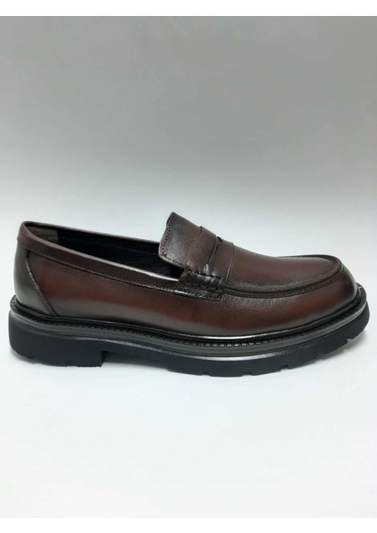 Hakiki Deri Hafif Tokasız Taba Rengi Loafer Model Erkek Ayakkabı C-891110-25ZYBK