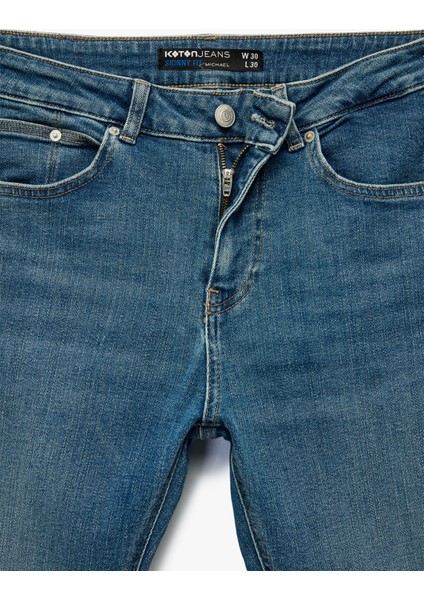 Pamuklu Normal Bel Skinny Fit Jean Pantolon - Michael Jean modelleri