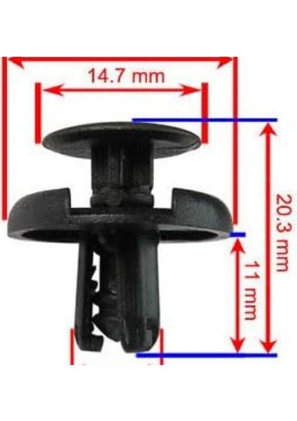 Panjur Klipsi 0940907332 Suzuki Toyota 90467-07164 Fiat 71741883 Subaru 94090-7332 fırsatları