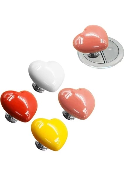 2 Adet Klozet Basma Buton Düğmesi Kulp, Kalp Klozet Kapağı Kulbu Şifon Tuşu modelleri