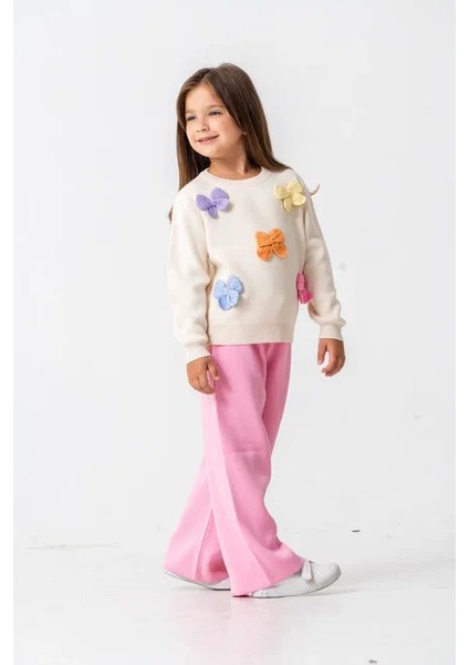 Kız Kelebek Detaylı Triko Takım fırsatları