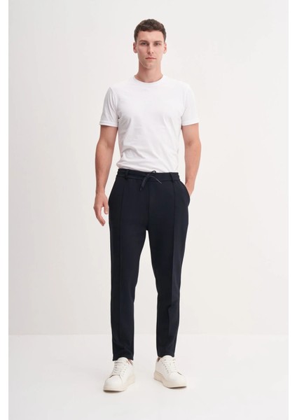 Erkek Slim Fit Scuba Kumaş Cepli Pamuklu Eşofman Altı