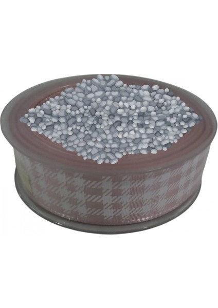 Tafta Ekoseli Kurdele 25 mm Pudra 2 Metre