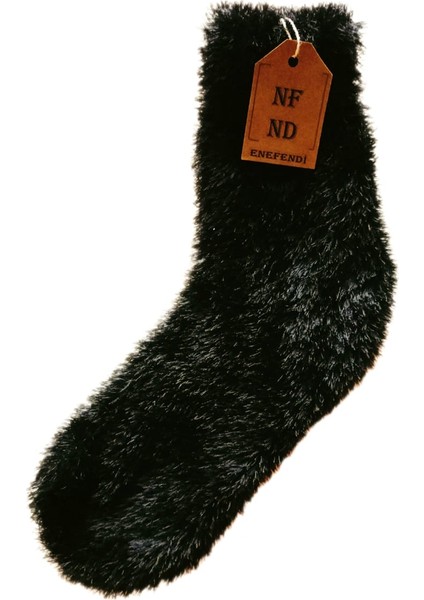 Tüylü Kışlık Termal Çorap Dikişsiz Peluş Şık Rahat Siyah Ev-Parti Çorabı fiyatları