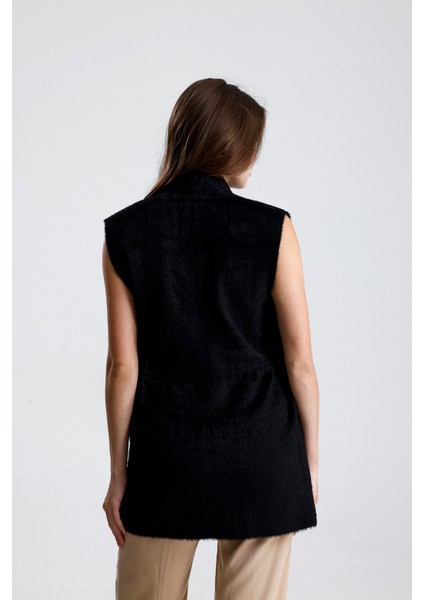 Şal Yaka Stoperli Yelek