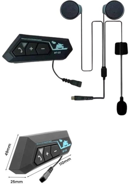 Sepetim Bluetooth Kask Kulaklığı Intercom 5.0 Bluetooth Android ve Ios Uyumlu indirimleri