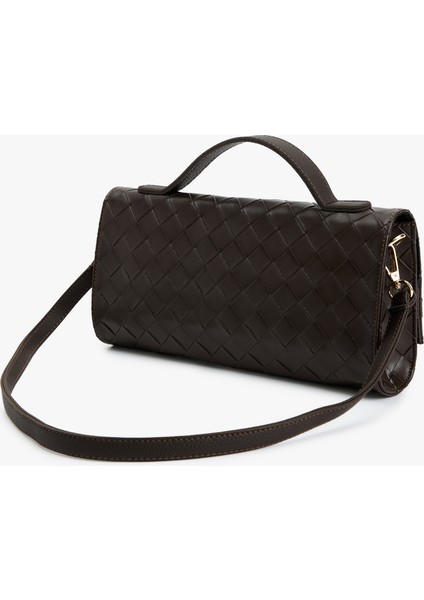 Örgü Dokulu Metal Tokalı Saplı Askılı Omuz Çantası fiyatları