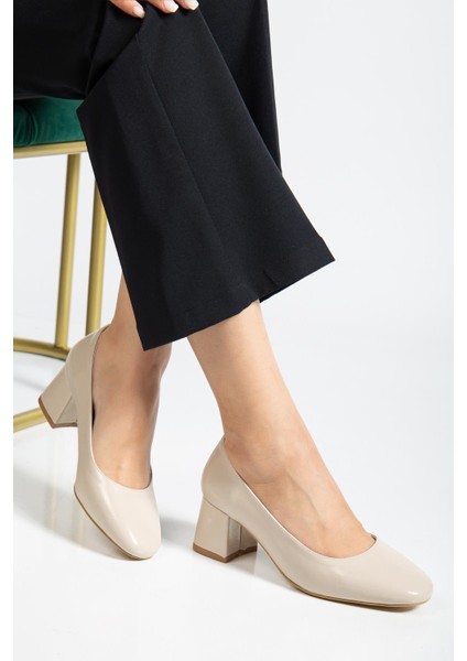 Suins Thalin Model Kadın Siyah Kahve Orta Topuklu Ayakkabı modelleri