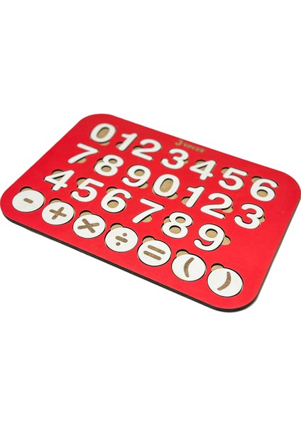 Jtoys Sayı ve Işlem Öğretim Seti Erken Yaş Matematik Gelişim Oyuncağı Kırmızı