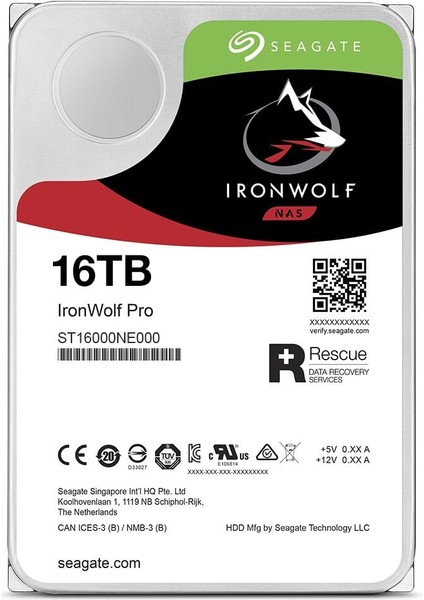 16TB Seagate Ironwolf 7200 256M Nas ST16000NT001 fırsatları