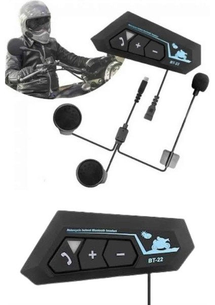 Sepetim Yeni Nesil Dinleme ve Konuşma Özellikli Intercom Kask Kulaklığı 5.0 Bluetooth
