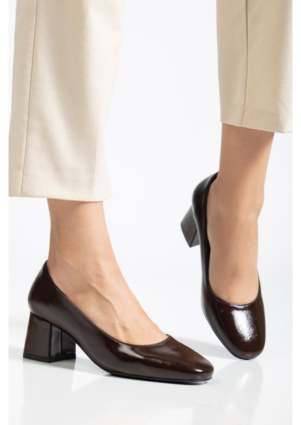 Suins Thalin Model Kadın Siyah Kahve Orta Topuklu Ayakkabı fırsatları