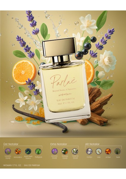 Kadın Parfüm - Favori ve Kalıcı Siyah Frenk Üzümü ve Lavanta Notaları 50 ml Parfum indirimleri