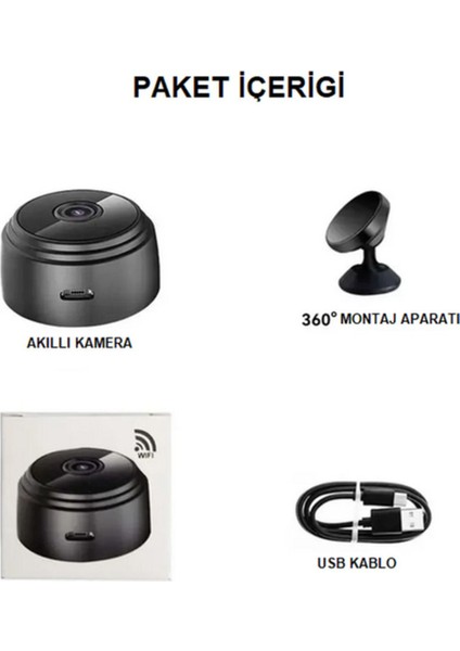 Full Hd Kablosuz Güvenlik Kamerası – Wi-Fi Bağlantılı, Uzaktan Izleme ve Sd Kart Kayıt Destekli