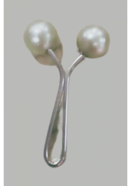 Eşarp Klipsi Top Model Düz Beyaz 1 Adet