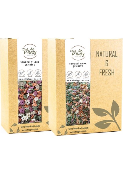 Karışık Sebze Püreli Arpa ve Yıldız Şehriye 2 x 300 g – Çift Paket Doğal Lezzet