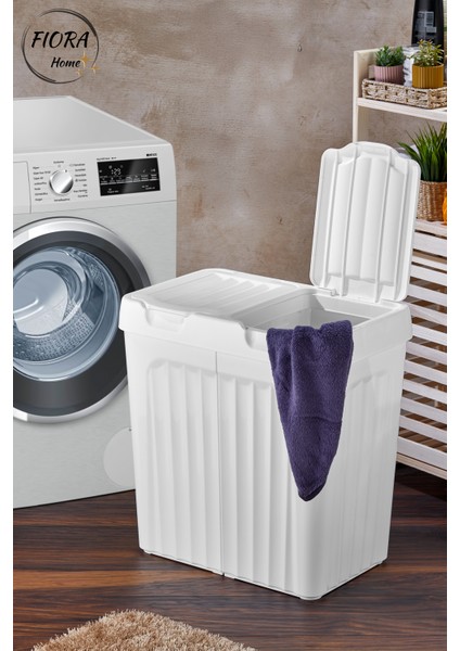 80 Lt.çift Bölmeli Kirli Çamaşır Sepeti + 4 Adet Saklama Kutusu fiyatları