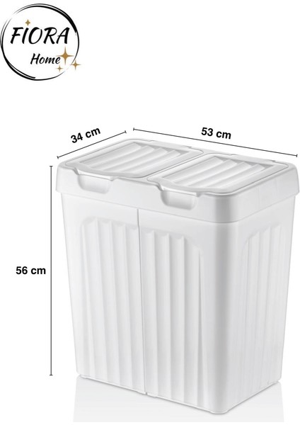 80 Lt.çift Bölmeli Kirli Çamaşır Sepeti + 4 Adet Saklama Kutusu fırsatları