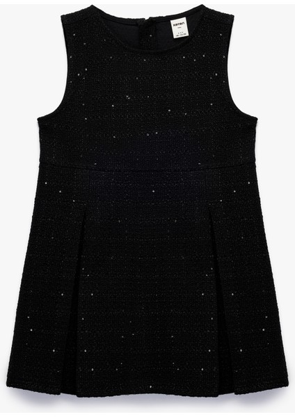 Bisiklet Yaka Kolsuz Jile Elbise